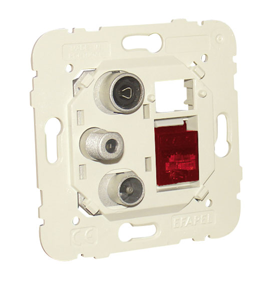 TOMADA M.R.-TV-SAT-RJ45 CAT6 21544