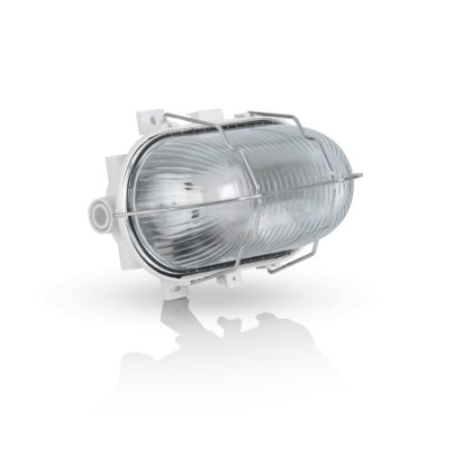 OLHO DE BOI C/GRELHA METAL E27 180MM IP44 BR
