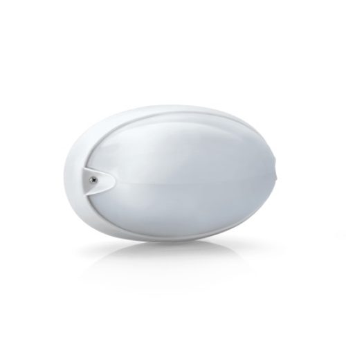 APLIQUE OVAL PLAST. LISO E27 205MM IP44 BR